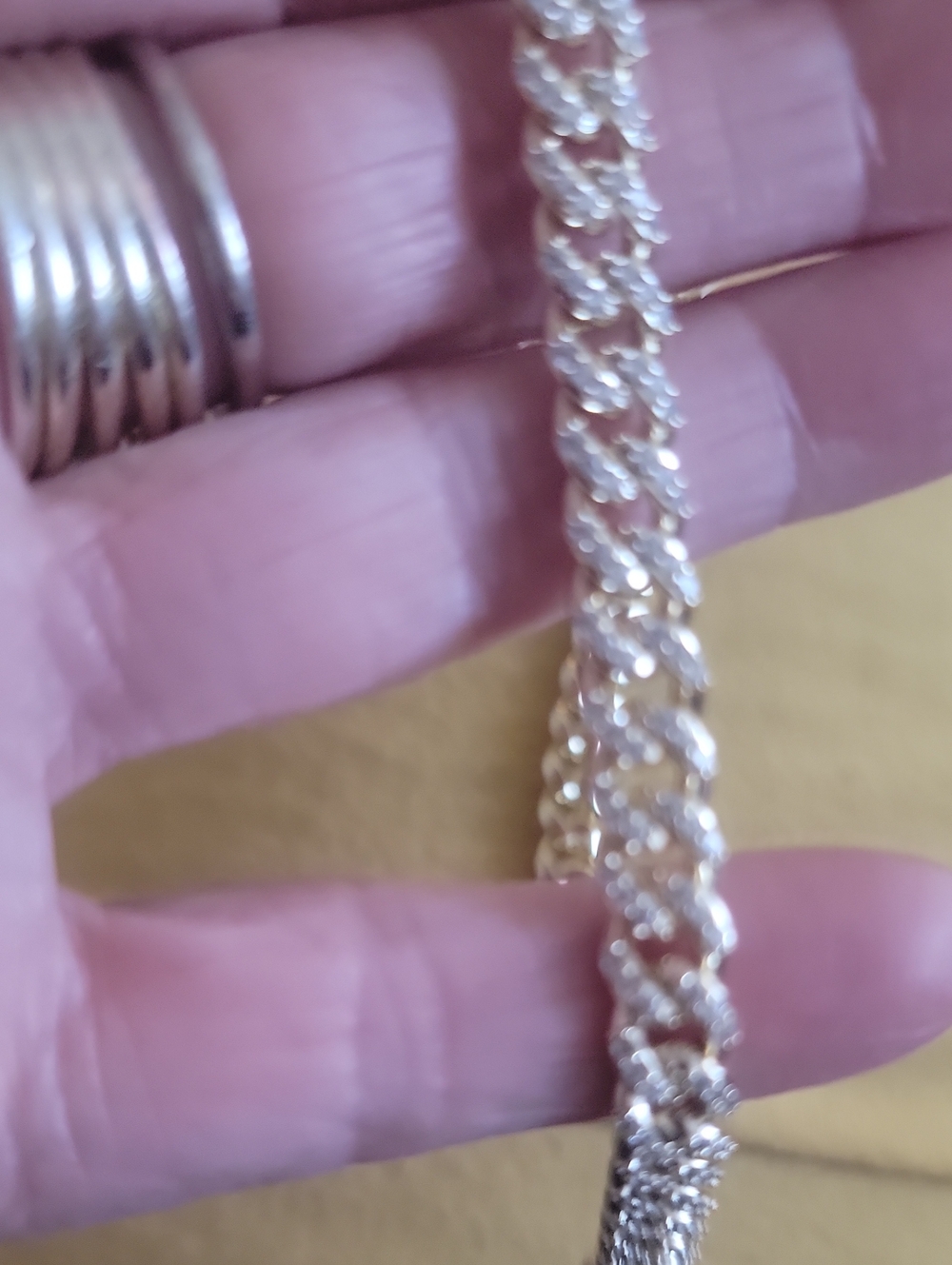 Melinda Maria Oave Chain 7.5 And Julien 7.5 3 Diamond - Picture 4 of 4